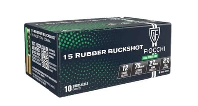 Fiocchi Rubber Buckshot 12 GA 2.75" 15 Pellets 10 / Box - $16.95