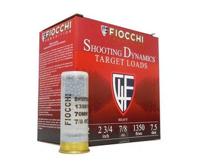 FIOCCHI SHOOTING DYNAMICS AMO 12GA 275 IN 7/8 OZ #7.5 1350FPS 25-RD - $8.02