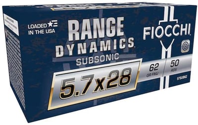 Fiocchi Range Dynamics 5.7x28mm FN 62-Gr. FMJ 500 Rounds - $289.99 (Free Shipping on $100+ Orders)