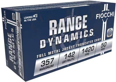 Fiocchi Range Dynamics 357 Magnum Ammo 142 Grain Full Metal Jacket - $503.99 (Free Shipping on $100+ Orders)