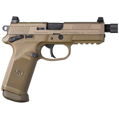 FN FNX-45 Tactical 45 ACP 10 Round - FDE - 5.3" Threaded Barrel w/2 Interchangeable Backstraps - $1199.00  (Free S/H over $49)