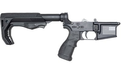 FosTech Complete Tech-15 Forged AR-15 Lower Receiver Black Flag Logo MFT - $401.19