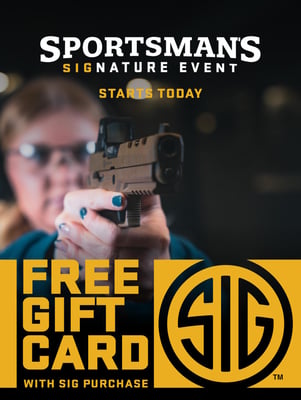 FREE Sportsman's Warehouse $10 Gift Card On Every $100 Spent On Select SIG Products  (Free S/H over $75 or Free store pickup)