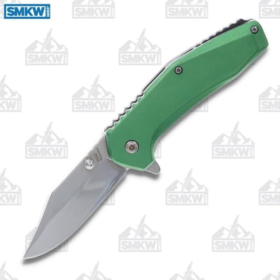 Steel Warrior Assisted Clip Point Linerlock Green - $12.99 (Free S/H over $75, excl. ammo)