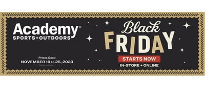 Academy Sports + Outdoors Black Friday 2023 Sale (Free S/H over $25, $8 Flat Rate on Ammo or Free store pickup)