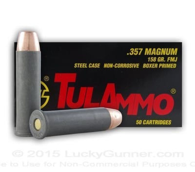 Tula 357 Mag 158 gr FMJ 1000 Rounds - $229