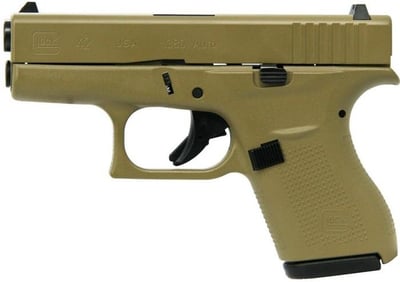 Glock 42 Flat Dark Earth .380 ACP 3.2" Barrel 6-Rounds USA Made - $399.99 