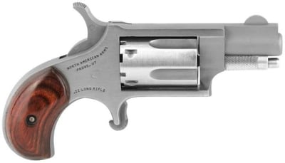 North American Arms Mini-Revolver Convertible Stainless .22 LR 1.125" Barrel 5-Rounds with .22 Mag Cylinder - $289.24