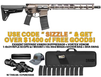 VKTR VK-1 5.56mm 16" 2- 30rd Magazines FDE - $2199 + Scope, Suppressor, Bag, 10x Mags & Swag w/code: SIZZLE 