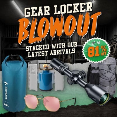 Gear Locker Blowout Up to 81% Off - Scopes, Binoculars, Backpacks, Dry Bags & More (Free S/H over $25)