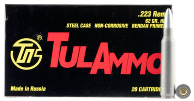 TulAmmo - 223 Rem - 62 Grain - HP - 40 Rounds - True Shot Gun Club - $7.95