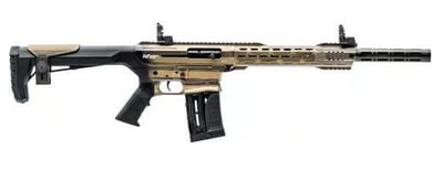 GForce Arms GF25 12 GA 18.5" 5rd Semi-Auto Shotgun, Adj. Comb, Folding Sights, Bronze Flag - $299.99 