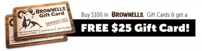 Buy $100 In Brownells Gift Cards & Get A FREE $25 Gift Card 