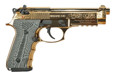Girsan Regard MC Deluxe 9mm 4.9" 18rd DA/SA Pistol with Gold Plating - $749.99 (Free S/H on Firearms)