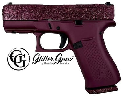 Glitter Gunz Glock 43X MOS, Black Cherry, 9mm, 10+1 - $639.99