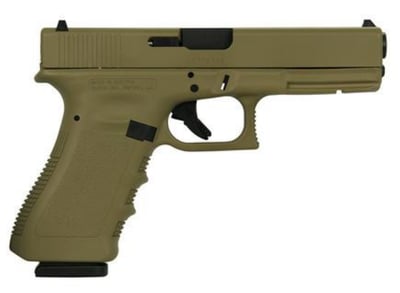 Glock 17 Custom Gen 3 9mm 4.49" 17rd Semi-Auto Pistol, Contrast Sights, 2 Mags, FDE - $569.99 