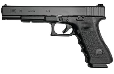 Glock 17L 9mm 6" 17rd Semi-Auto Pistol, Adjustable Sights, Black - $629.99