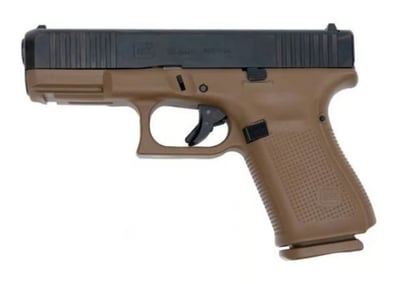 Glock 19 Gen5 9mm 4" 15rd Pistol, Dark Earth - $602.99 
