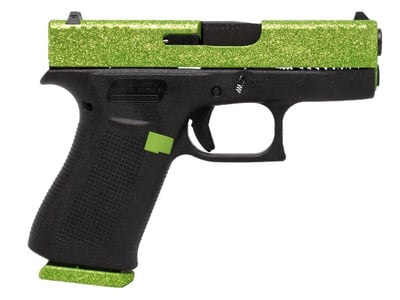 Glock 43X 9mm 3" 10rd Semi-Auto Pistol, Zombie Green GlitterGunz - $389.55 (Add to Cart for Best Price) 