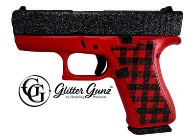 Glock 43X 9mm 3.39" 10rd Pistol, Buffalo Plaid Glitter Gunz Finish - $389.55 (Add to Cart for Best Price) 