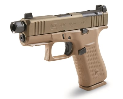 Glock 43X MOS SCT Debo, 9mm 4.3" 10rd Semi-Auto Pistol, Threaded, 1/2x28, FDE - $669.99 (Free Shipping over $99)