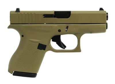 Glock G42, 380 AUTO, 3.25" Barrel, 6 Rds, Custom FDE - $458.99 
