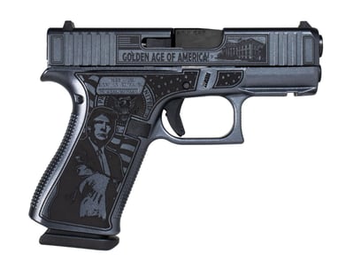 Glock G43X 3.4" 9mm 10rd Pistol, Trump 47th Dark MAGA - $449.99 