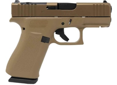 Glock G43X 9mm 3.4" 10rd Pistol Coyote Tan - $524.99 (FREE Shipping on Firearms)