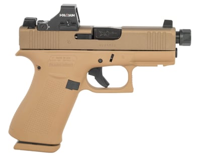 Glock G43X El Nino Dos 9mm 3.41" Threaded Barrel 10rd FDE w/ Holosun 407K X2 Optic - $860.99 (Free S/H on Firearms)