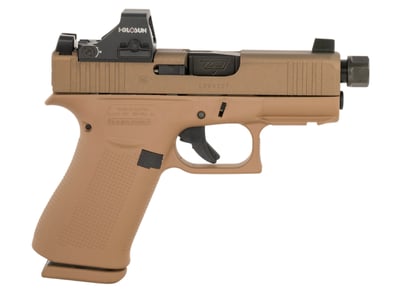 Glock G43X MOS, 9MM, 3.41" Barrel, 10+1 Rds, FDE w/ Holosun HS 407K Optic - $863.99 
