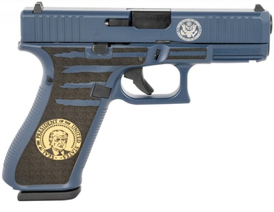 Glock G45 Gen5 Compact Frame 9mm Luger 17+1 4.02" Blue Trump 47th America First - $625