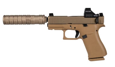 Glock SCT Shark Puppy 9mm 3.4" 10rd Coyote Brown Pistol w/ JK CCX9 Can & Holosun 407K Dot - $1499.99 ($19.99 S/H on Firearms / $15.99 Flat Rate S/H on ammo)