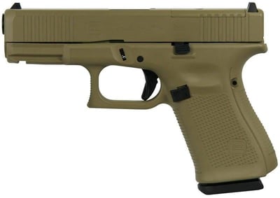 Glock 19 Gen 5 MOS Flat Dark Earth 9mm 4.02" Barrel 15-Rounds 3 Mags - $714.99