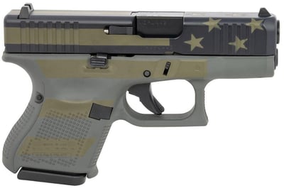 Glock 26 Gen5 Gray American Flag 9mm 3.43" Barrel 10-Rounds - $539.00 ($9.99 S/H on Firearms / $12.99 Flat Rate S/H on ammo)