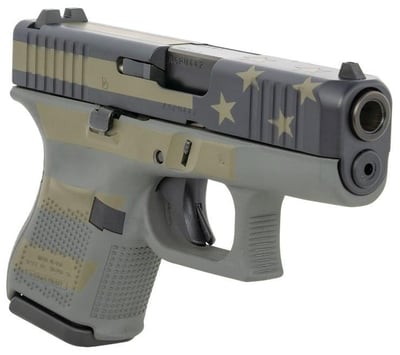 Glock 26 Gen5 Gray American Flag 9mm 3.43" Barrel 10-Rounds - $589.99 