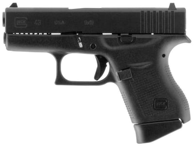 Glock 43 9mm 3.4" Barrel 6-Rounds Includes 2 Magazines - $429.46 (Email Price)