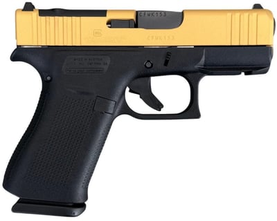 Glock 43X 9mm MOS Optics Ready Gold Slide 10 Round Capacity - $539