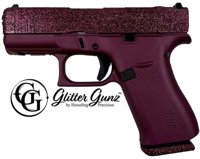Glock 43X MOS Glitter Gunz Black Cherry 9mm Pistol 10+1 - $639.99