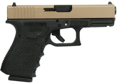 Glock 19 Gen 3 Flat Dark Earth / Black 9mm 4.02" Barrel 15-Rounds Cobblestone Stippled USA Made - $689.99 