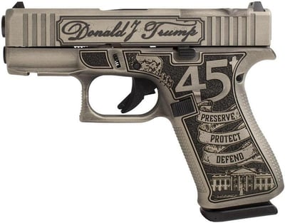 Glock 43X MOS 9mm Optic Ready Pistol with Donald Trump Custom Edition Bill of Rights Finish - $619.99