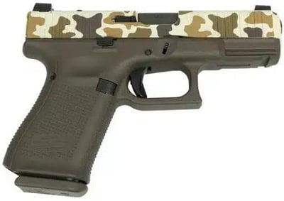 Glock V-Series Model 19 Duck Camo Cerakote Handgun 9mm Luger 15rd Magazines (3) 4.02″ Barrel Austria - $626.19 