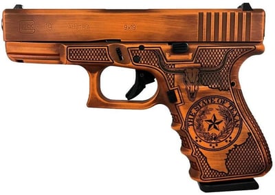 Glock 19 Gen 3 "Texas Orange" 9mm 4.02" Barrel 15-Rounds - $462.14 