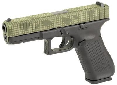 Glock 17 Gen 5 Custom OD Green Night Grid 9mm 4.49" Barrel 17-Rounds - $729.99