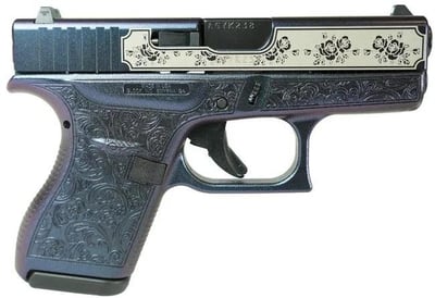 Glock 42 "Glock & Roses" Mongoose Purple .380 ACP 3.25" Barrel 6-Rounds - $470.90 