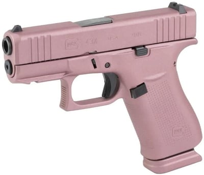 Glock 43X MOS 9mm 3.41" barrel 15 Rnds Plush Pink - $503.05 (Email Price)