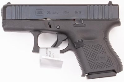 Glock G26 Gen5 "Factory Refurbished" 9mm 3.42" barrel 10 Rnds - $599.99 