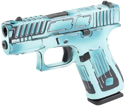Glock G43X Blackout #2 9mm 3.41" Ported barrel 10 Rnds Anime Blue - $749.99