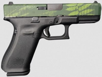 Glock 45 V Island Camo 9mm 4″ BLACK-BLK/GRN SLIDE FXD 3-17RD MAGS - $534.29 