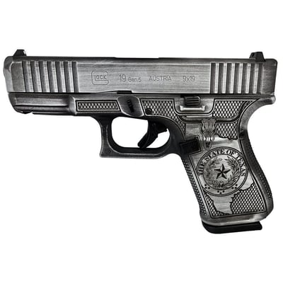 Glock 19 Gen 5 "Texas Silver" 9mm 4.02" Barrel 15-Rounds - $564.84