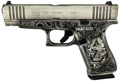 Glock 48 Custom "Battle Worn Slide/Bushido Frame" 9mm 4.17" Barrel 10-Rounds - $899.99